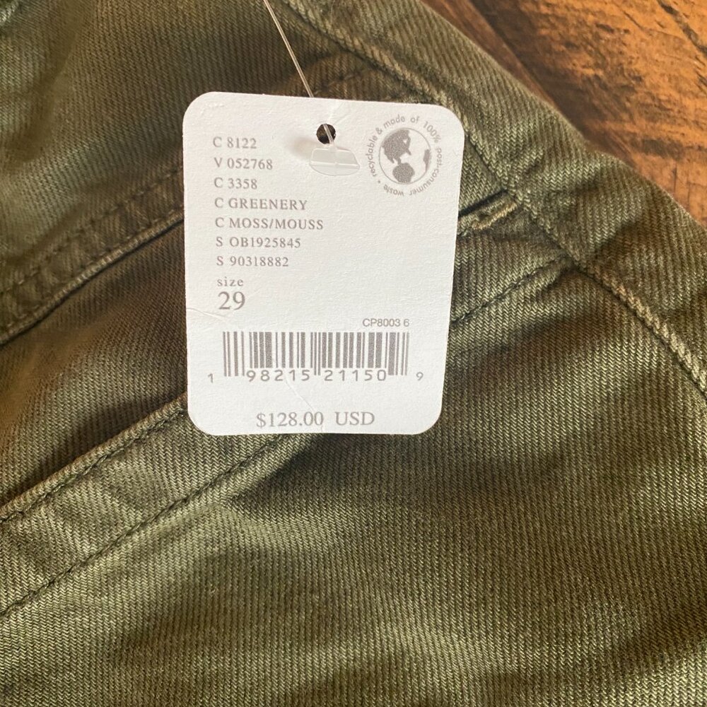 Free People We The Free Palmer Cuffed Jeans, Greenery, 29 - Picture 6 of 7